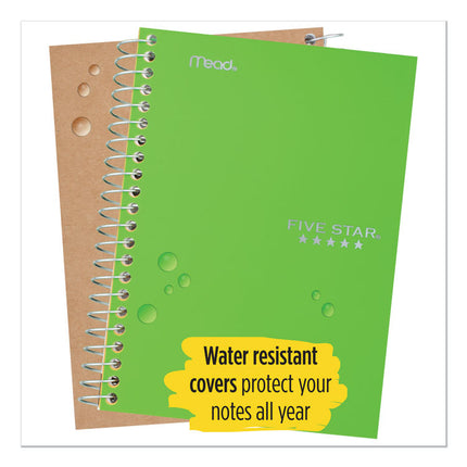 Wirebound Notebook, 1-Subject, Medium/College Rule, Green Cover, (100) 11 x 8.5 Sheets