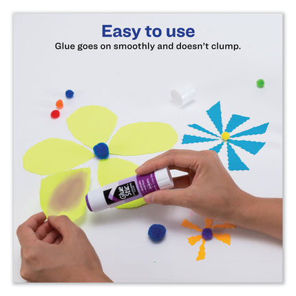 Permanent Glue Stic, 1.27 Oz, Applies Purple, Dries Clear