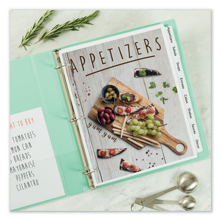 Customizable Print-On Dividers, 3-Hole Punched, 8-Tab, 11 x 8.5, White, 1 Set