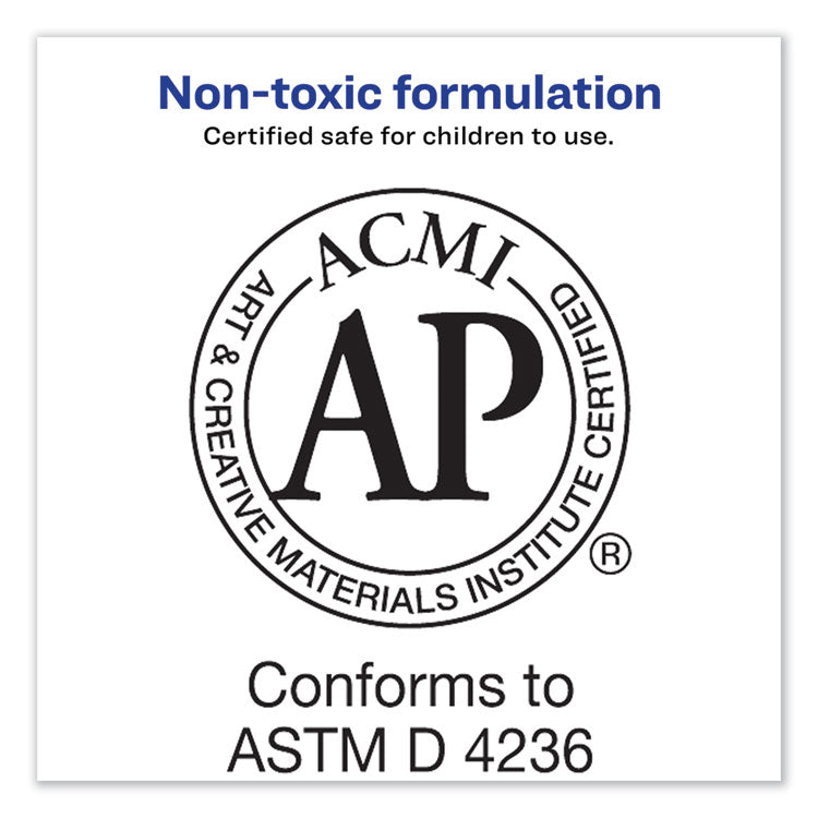 Permanent Glue Stic Value Pack, 1.27 Oz, Applies White, Dries Clear, 6/pack