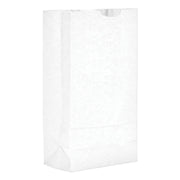 Grocery Paper Bags, #10 Size, 6.31" x 4.19" x 12.38", White, 2,000/Bundle