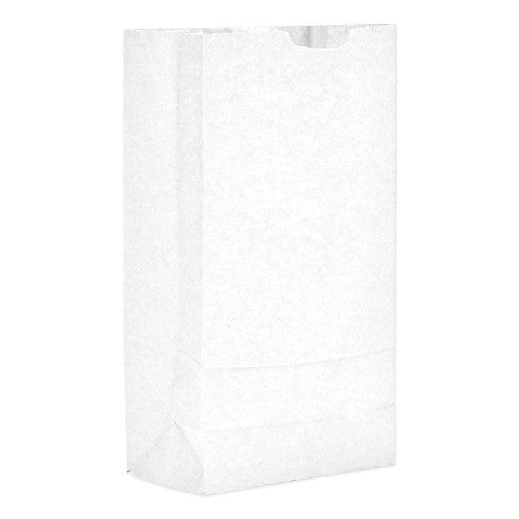 Grocery Paper Bags, #10 Size, 6.31" x 4.19" x 12.38", White, 2,000/Bundle