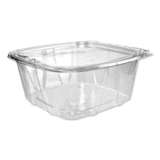 ClearPac SafeSeal Tamper-Resistant/Evident Containers, Flat Lid, 64 oz, Clear, Plastic, 100/Bag, 2 Bags/Carton
