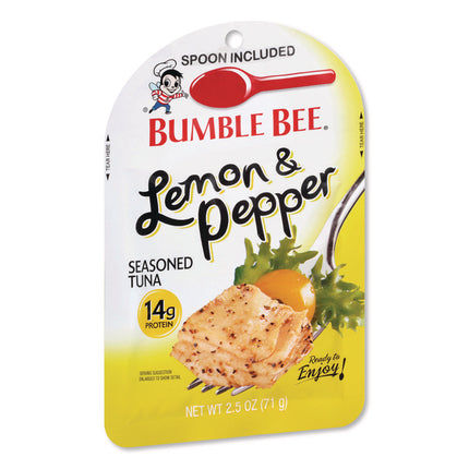 Ready To Enjoy Seasoned Tuna, Lemon And Pepper, 2.5 Oz Pouch, 12/carton