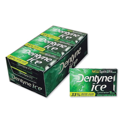 Sugarless Gum, Spearmint, 16 Pieces/pack, 9 Packs/box
