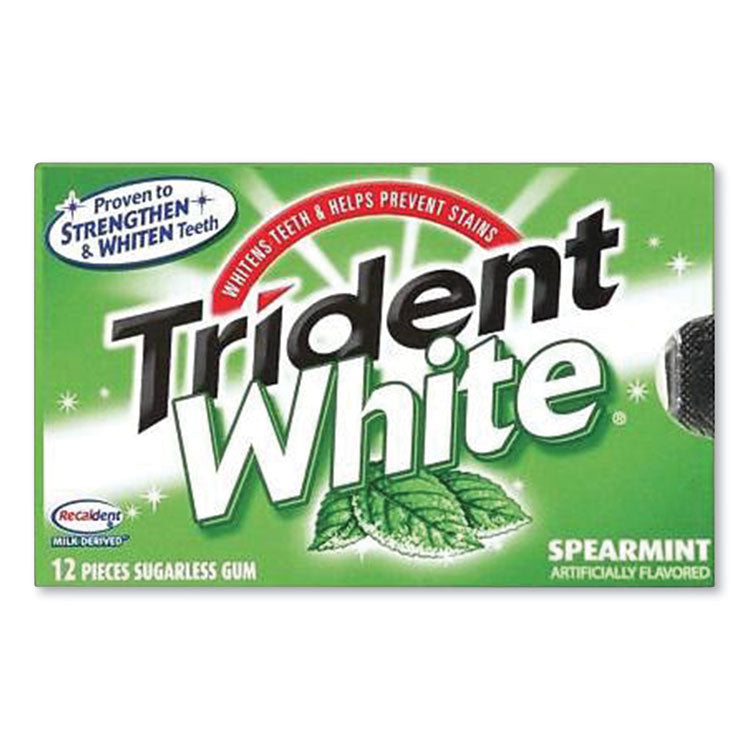 Sugar-Free Gum, White Spearmint, 16 Sticks/pack, 9 Packs/box