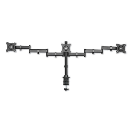Alera AdaptivErgo Pole-Mount Triple Arm for 27" Monitors, 360 deg Rotation, +45/-45 deg Tilt, 45 deg Pan, Black, 17.6lb Cap