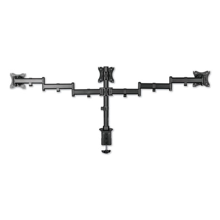 Alera AdaptivErgo Pole-Mount Triple Arm for 27" Monitors, 360 deg Rotation, +45/-45 deg Tilt, 45 deg Pan, Black, 17.6lb Cap