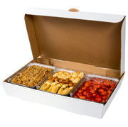 AmerCareRoyal Corrugated Catering Box White Full Pan 21" X 13" X 3" 50 / cs