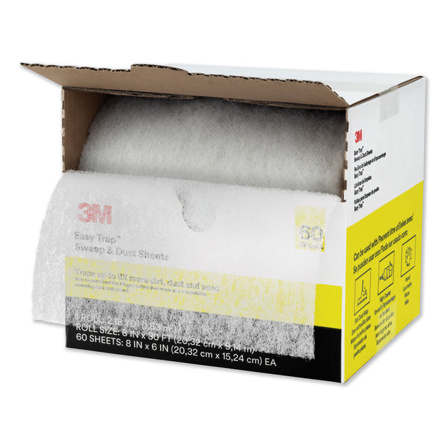 Easy Trap Duster, 8" X 30 Ft, White, 60 Sheets/box, 8 Boxes/carton