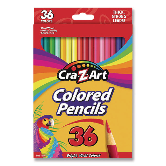 Colored Pencils, 36 Assorted Lead and Barrel Colors, 36/Box
