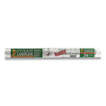 Peel-And-Stick Clear Laminate Roll, 5.91 Mil, 18" X 8 Yd, Matte Clear