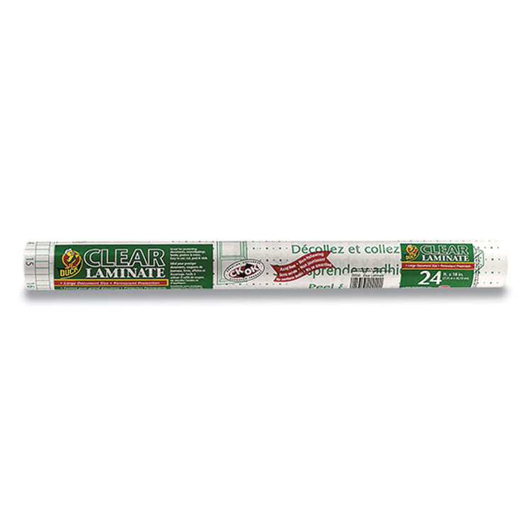 Peel-And-Stick Clear Laminate Roll, 5.91 Mil, 18" X 8 Yd, Matte Clear