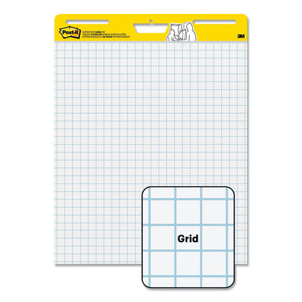 Vertical-Orientation Self-Stick Easel Pads, Quadrille Rule (1 sq/in), 25 x 30, White, 30 Sheets, 6/Pack