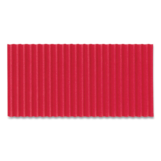 Corobuff Corrugated Paper Roll, 48" X 25 Ft, Flame Red