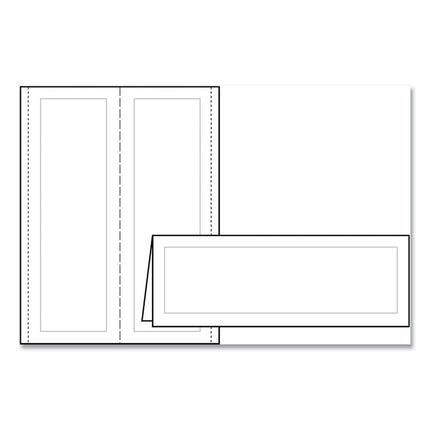 Large Embossed Tent Card, Ivory, 11 x 3.5,, 1 Card/Sheet, 50 Sheets/Pack