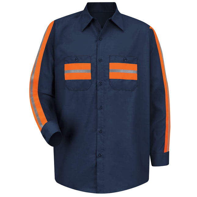 Red Kap® Long Sleeve Enhanced Visibility Shirt / SP14ON
