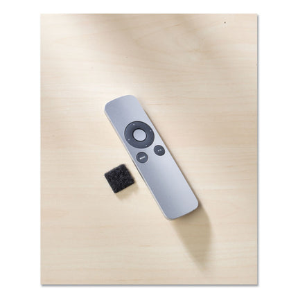 Sticky-Back Fasteners, Removable Adhesive, 0.88" X 0.88", Black, 12/pack