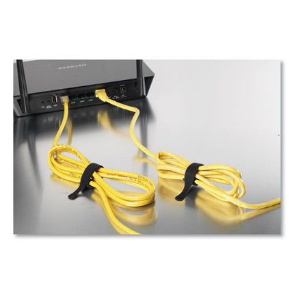 One-Wrap Pre-Cut Thin Ties, 0.25" X 8", Black, 25/pack