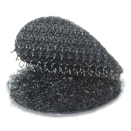 Sticky-Back Fasteners, Removable Adhesive, 0.75" Dia, Black, 200/box