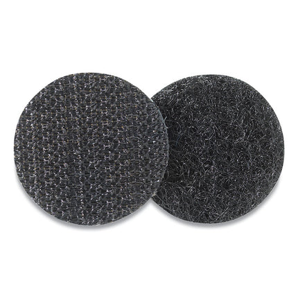 Sticky-Back Fasteners, Removable Adhesive, 0.63" Dia, Black, 75/pack