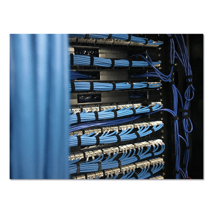 One-Wrap Pre-Cut Thin Ties, 0.5" X 8", Black/gray, 50/pack