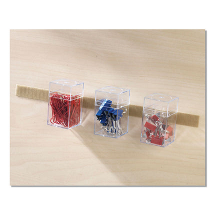 Sticky-Back Fasteners With Dispenser, Removable Adhesive, 0.75" X 15 Ft, Beige