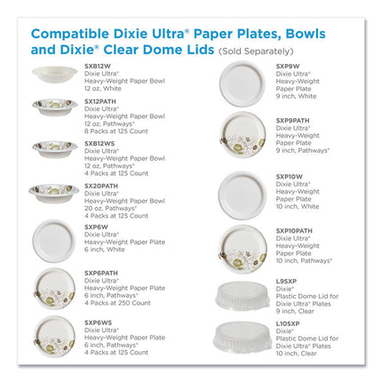 Pathways Soak Proof Shield Heavyweight Paper Plates, Wisesize, 8.5" Dia, Green/burgundy, 500/carton