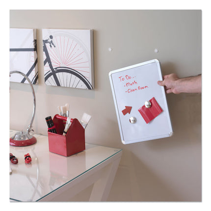 Sticky-Back Fasteners, Removable Adhesive, 0.63" Dia, White, 75/pack