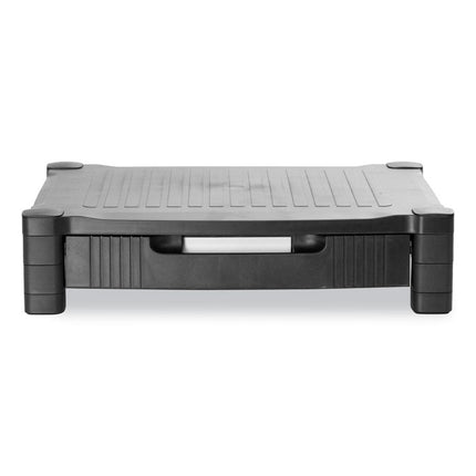 Monitor Stand Riser with Drawer, 17" x 13" x 3.75", Black, Supports 22 lbs