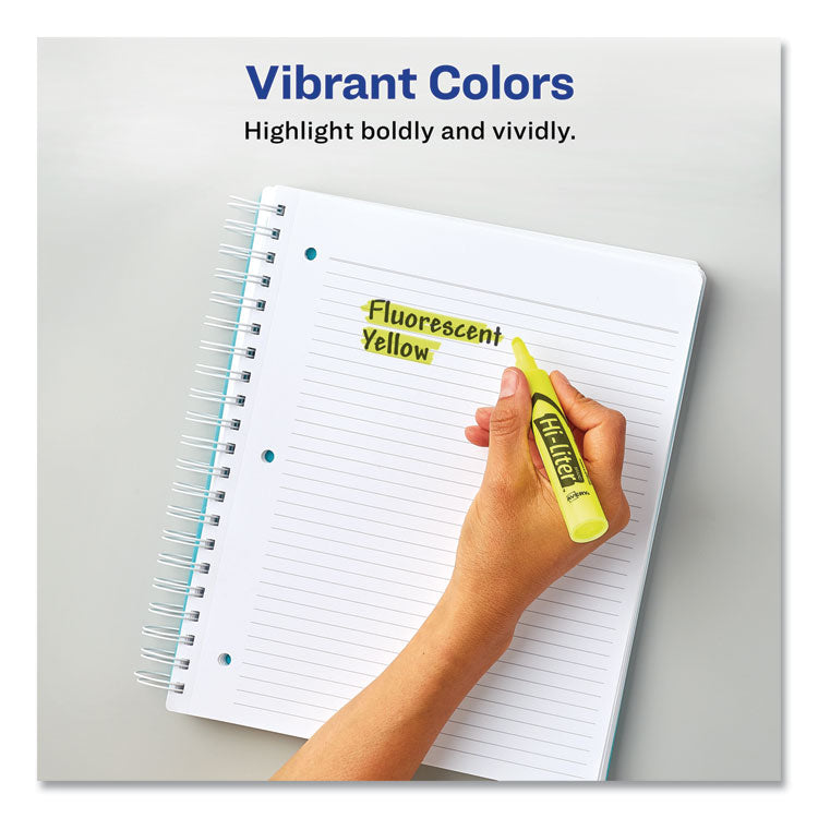 Hi-Liter Desk-Style Highlighters, Fluorescent Purple Ink, Chisel Tip, Purple/black Barrel, Dozen