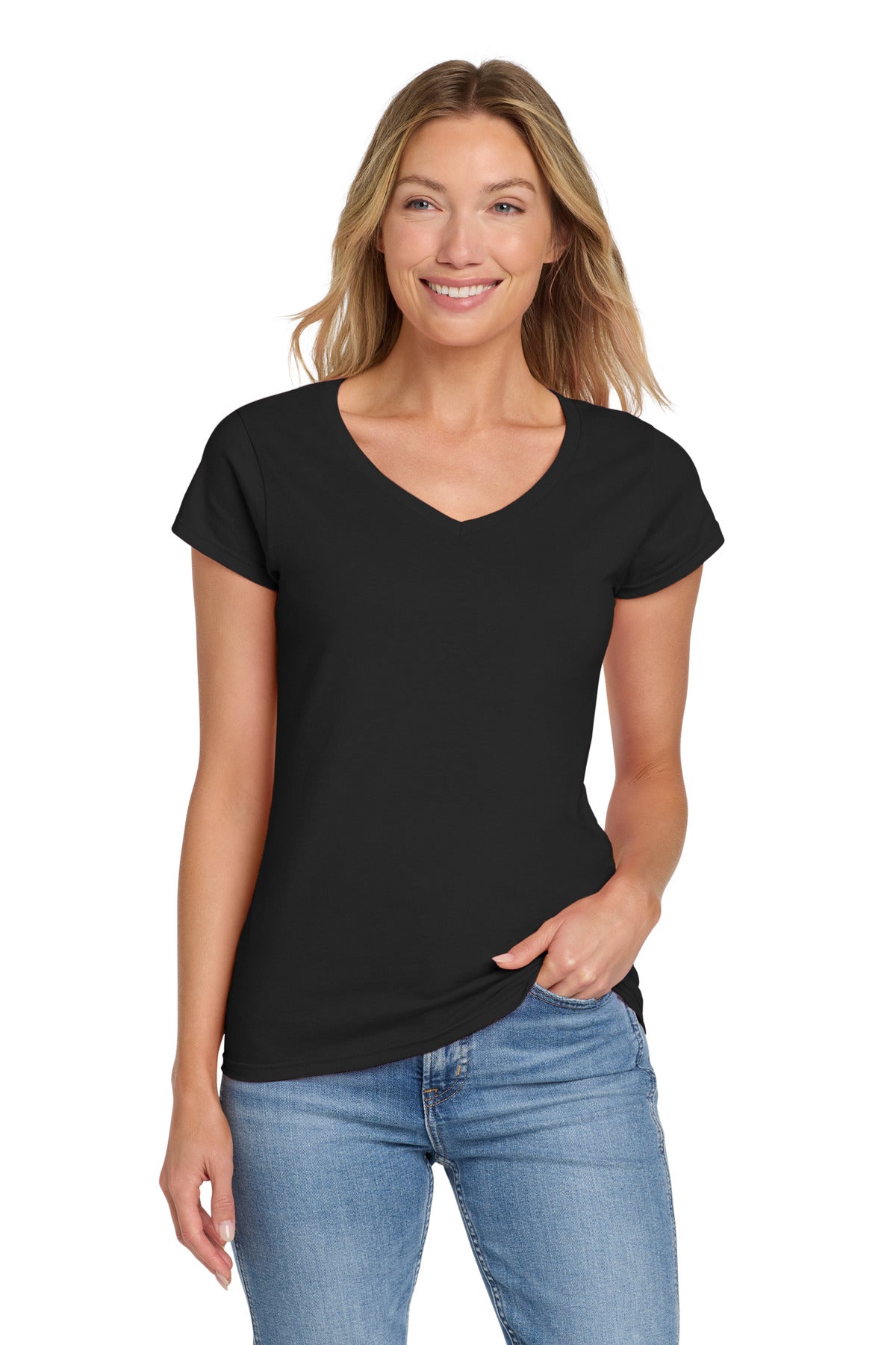 Gildan Softstyle® Women's Fit V-Neck T-Shirt 64V00L