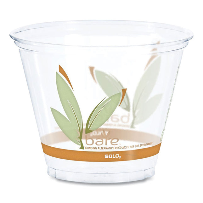 Bare Eco-Forward RPET Cold Cups, 9 oz, Plastic, Leaf Design, 1,000/Carton