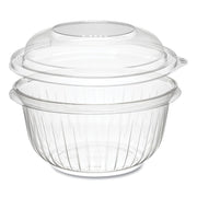 PresentaBowls Bowl/Lid Combo-Paks, Dome Lid, 16 oz, Clear, Plastic, 63/Pack, 4 Packs/Carton