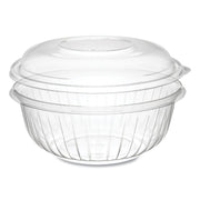 PresentaBowls Bowl/Lid Combo-Paks, 32 oz, Clear, Plastic, 63/Pack, 4 Pack/Carton