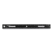 Kleenearth Recycled Ruler, Standard/metric, 12" Long, Plastic, Black