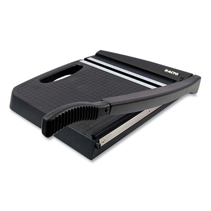 10-Sheet Guillotine Trimmer, 10 Sheets, 12" Cut Length, Plastic Base, 13 X 13