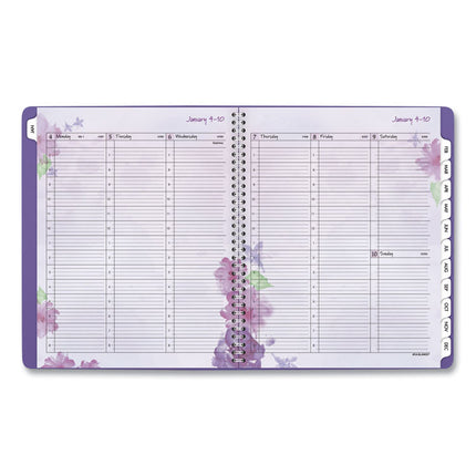 Beautiful Day Weekly/Monthly Planner, Vertical-Column Format, 11 x 8.5, Purple Cover, 13-Month: Jan 2025 to Jan 2026