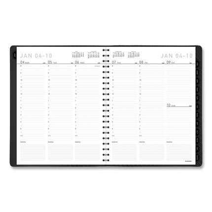 Contemporary Weekly/Monthly Planner, Vertical-Column Format, 11 x 8.25, Graphite Cover, 12-Month (Jan to Dec): 2025