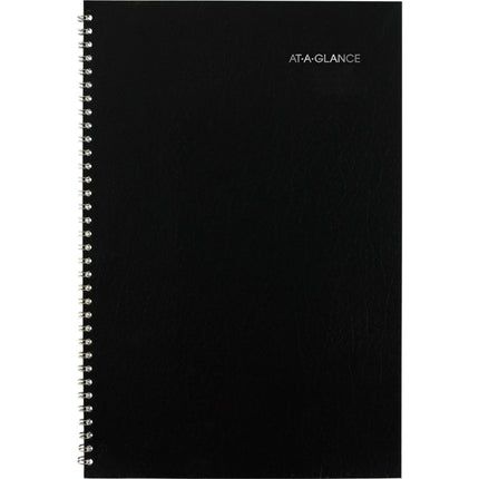 DayMinder Monthly Planner, Academic Year, Ruled Blocks, 12 x 8, Black Cover, 14-Month (July to Aug): 2024 to 2025