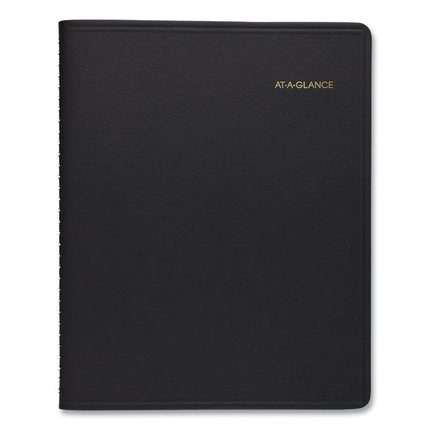 Triple View Weekly Vertical-Column Format Appointment Book, 11 x 8.25, Black Cover, 12-Month (Jan to Dec): 2025