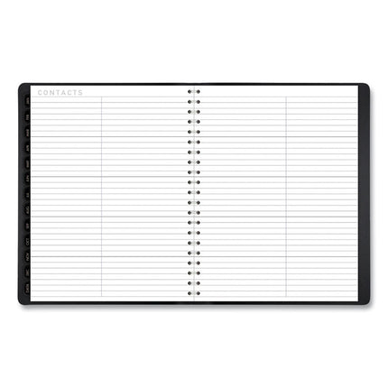 Contemporary Weekly/Monthly Planner, Vertical-Column Format, 11 x 8.25, Black Cover, 12-Month (Jan to Dec): 2025
