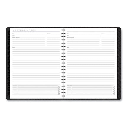 Contemporary Weekly/Monthly Planner, Vertical-Column Format, 11 x 8.25, Graphite Cover, 12-Month (Jan to Dec): 2025