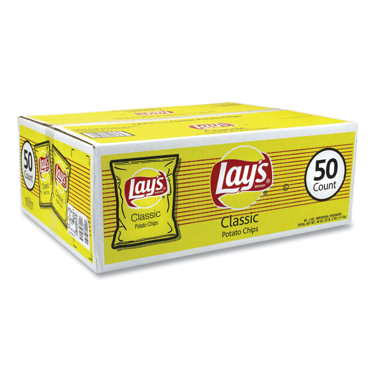 Regular Potato Chips, Classic Flavor, 1 oz Bag, 50/Carton