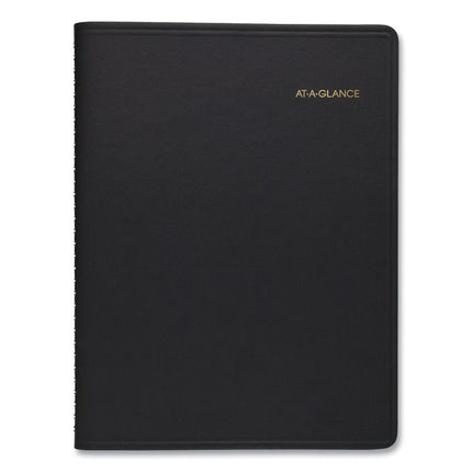 Weekly Planner Ruled for Open Scheduling, 8.75 x 6.75, Black Cover, 12-Month (Jan to Dec): 2025