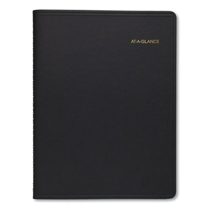 Weekly Vertical-Column Appointment Book Ruled for Hourly Appointments, 8.75 x 7, Black Cover, 13-Month: Jan 2025 to Jan 2026