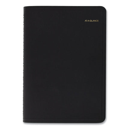 Daily Appointment Book with 30-Minute Appointments, 8 x 5, Black Cover, 12-Month (Jan to Dec): 2025