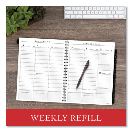 Executive Weekly/Monthly Planner Refill with 15-Minute Appointments, 11 x 8.25, White Sheets, 12-Month (Jan to Dec): 2025