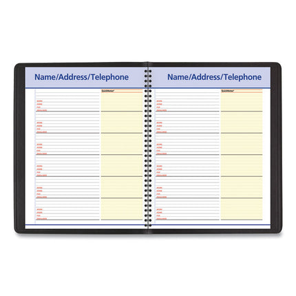 QuickNotes Monthly Planner, 11 x 8.25, Black Cover, 12-Month (Jan to Dec): 2025
