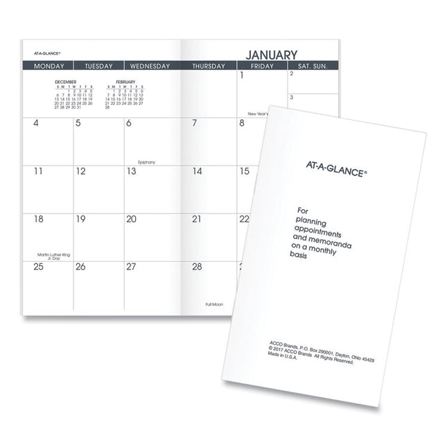 Pocket Size Monthly Planner Refill, 6 x 3.5, White Sheets, 12-Month (Jan to Dec): 2025